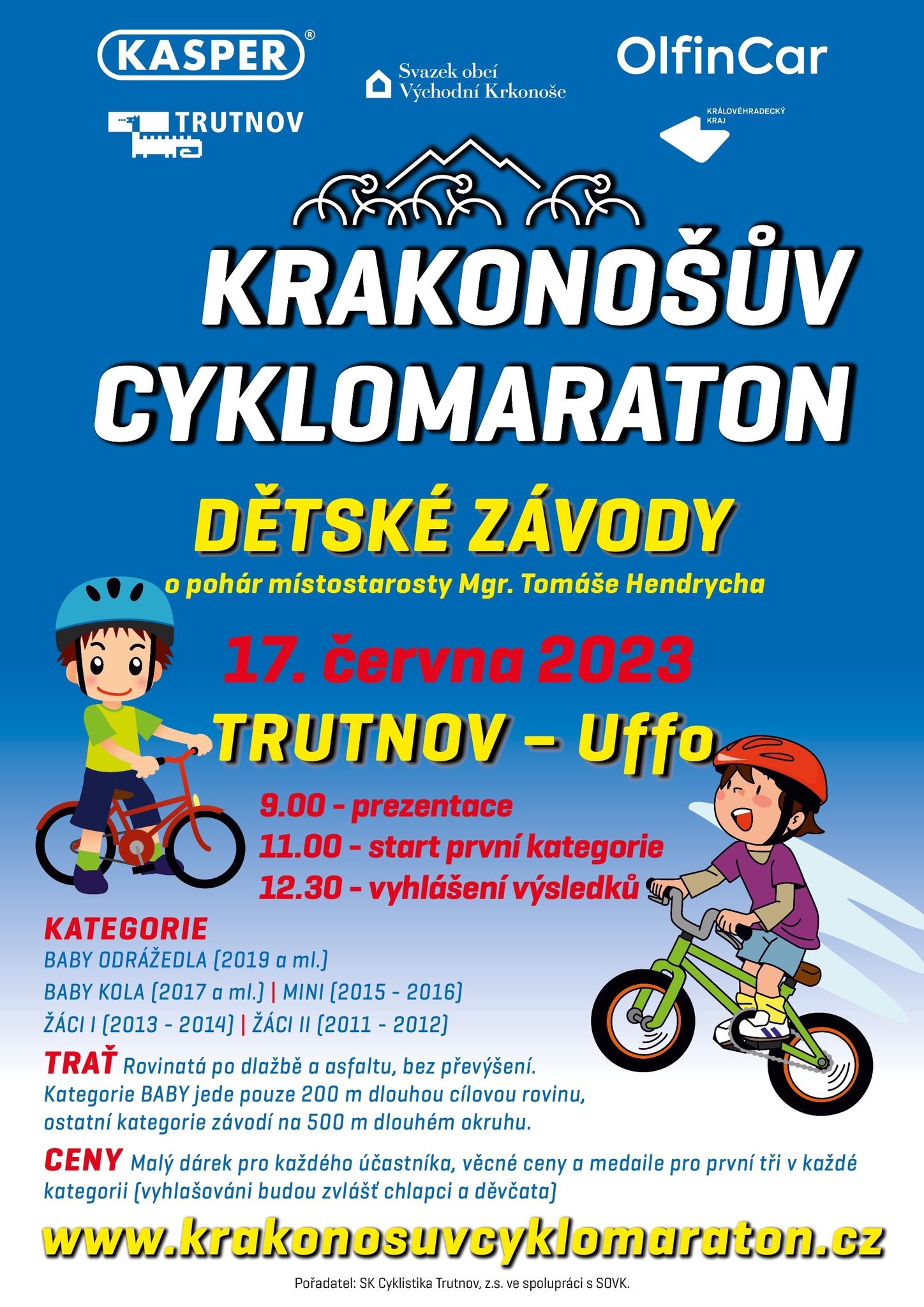 Krakonošův cyklomaraton Dětské závody